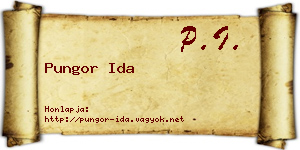 Pungor Ida névjegykártya